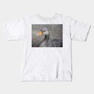 Grey duck up close Kids T-Shirt